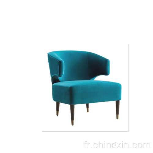 Chaise de loisirs en tissu patchwork avec repose-pieds